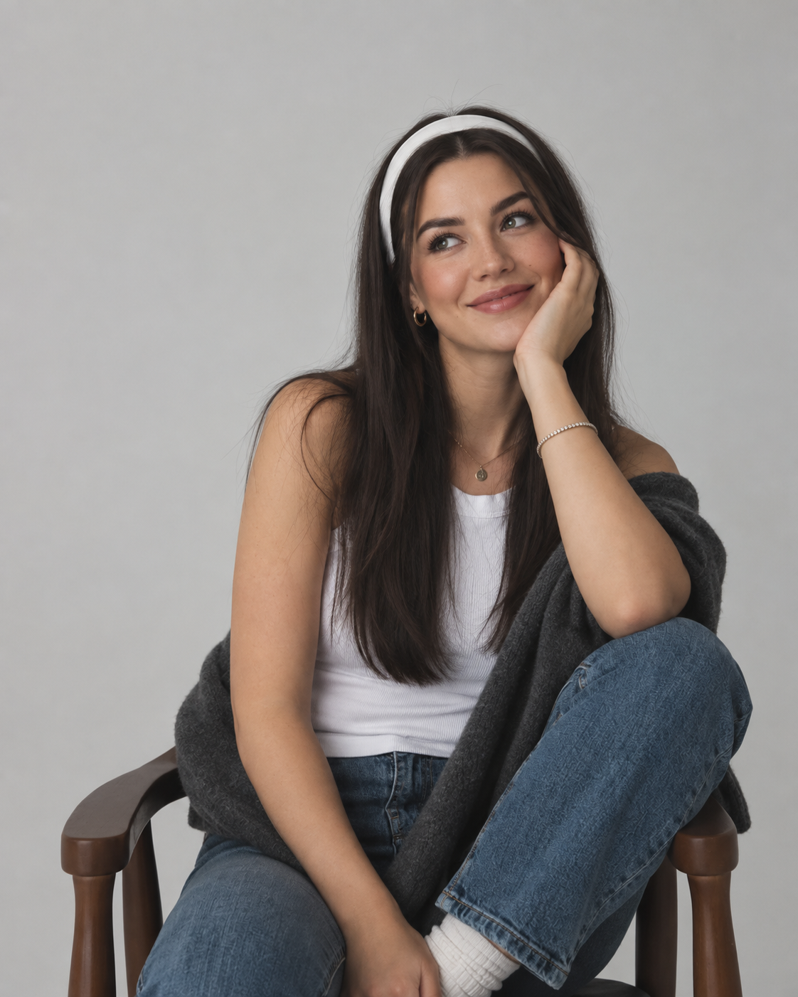 Elena Weber seated in a studio portrait